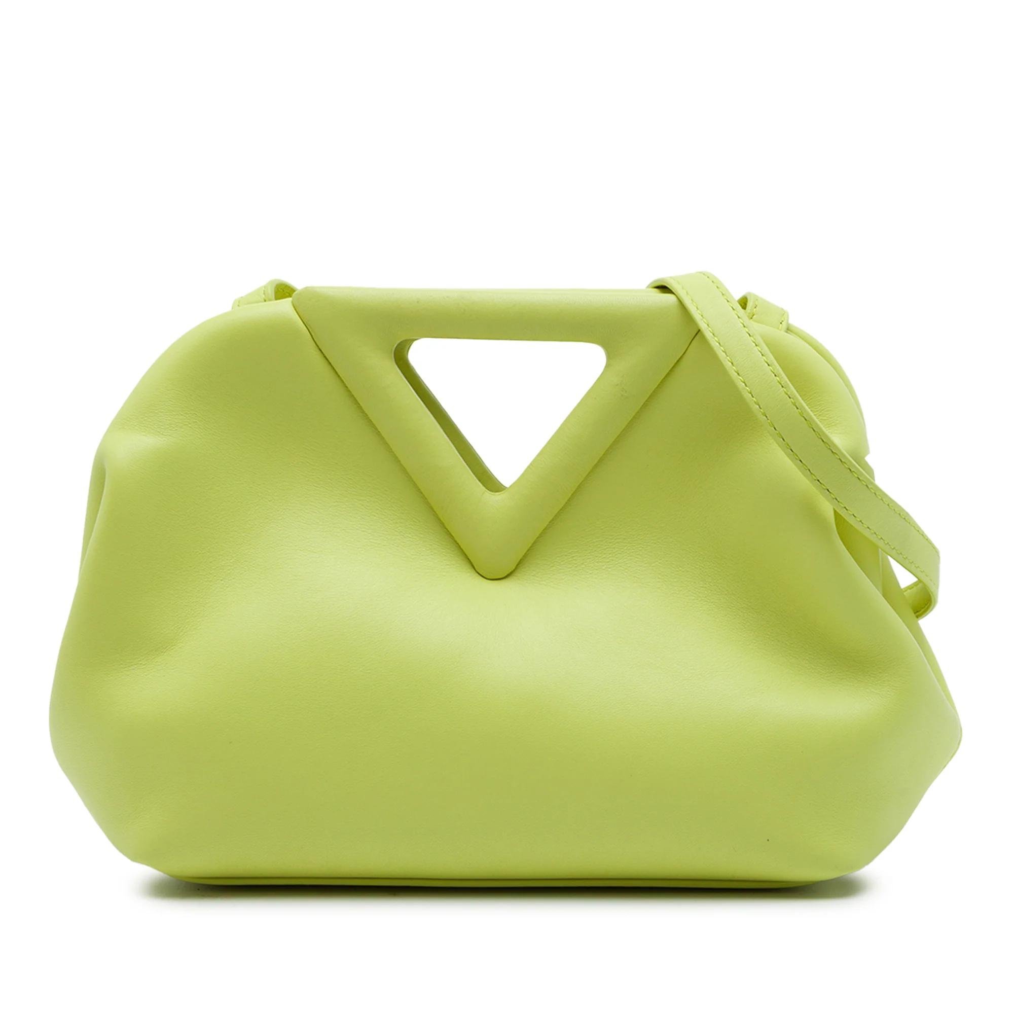 Point leather satchel