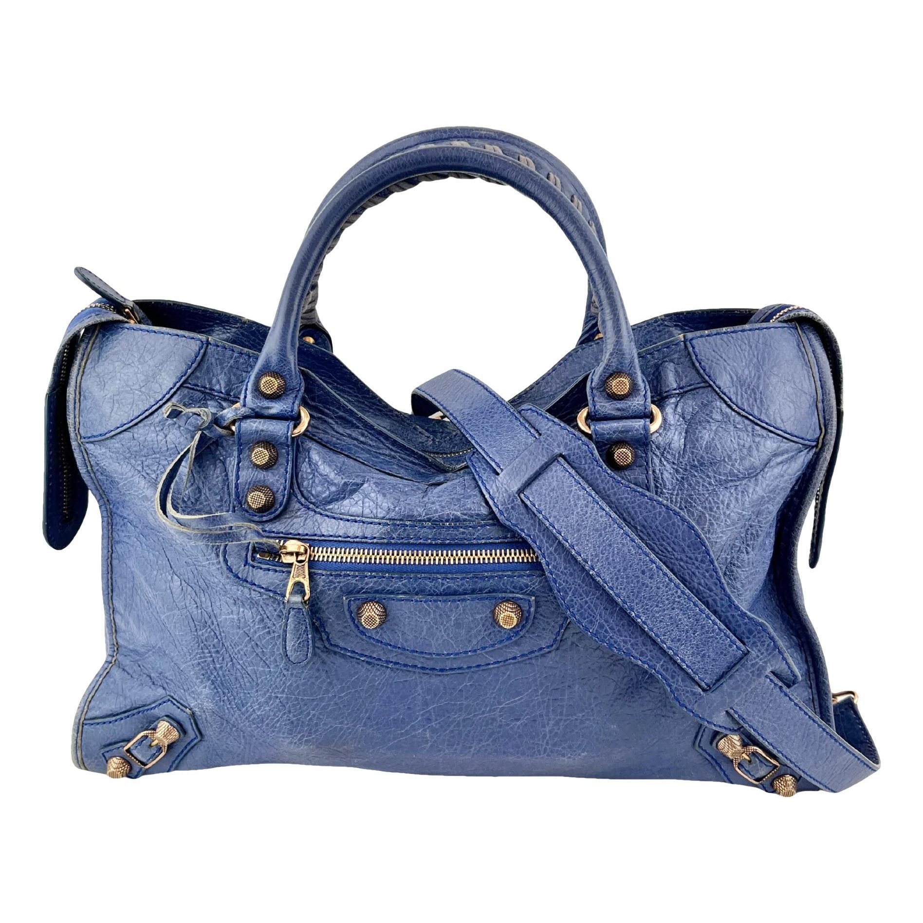City leather handbag