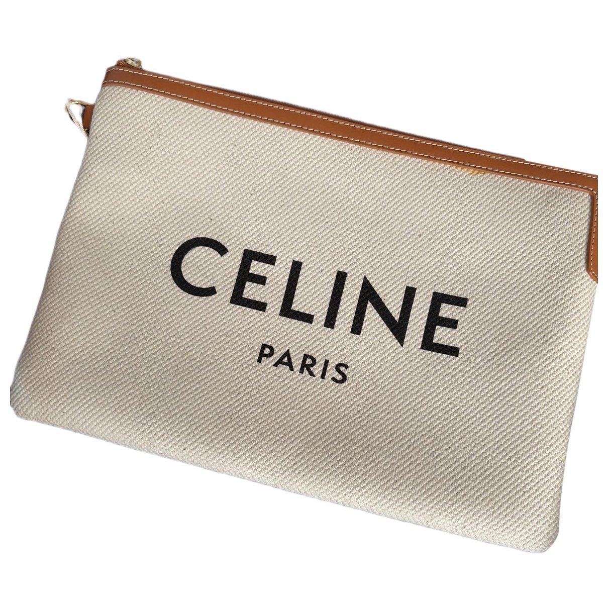 Leather clutch bag