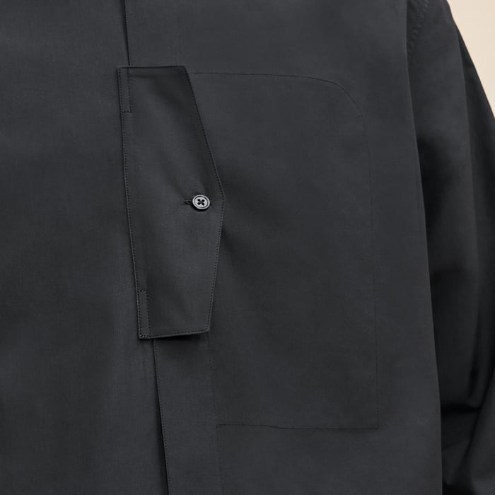 Noir "Poche a Cheval" Sporty Fit Shirt