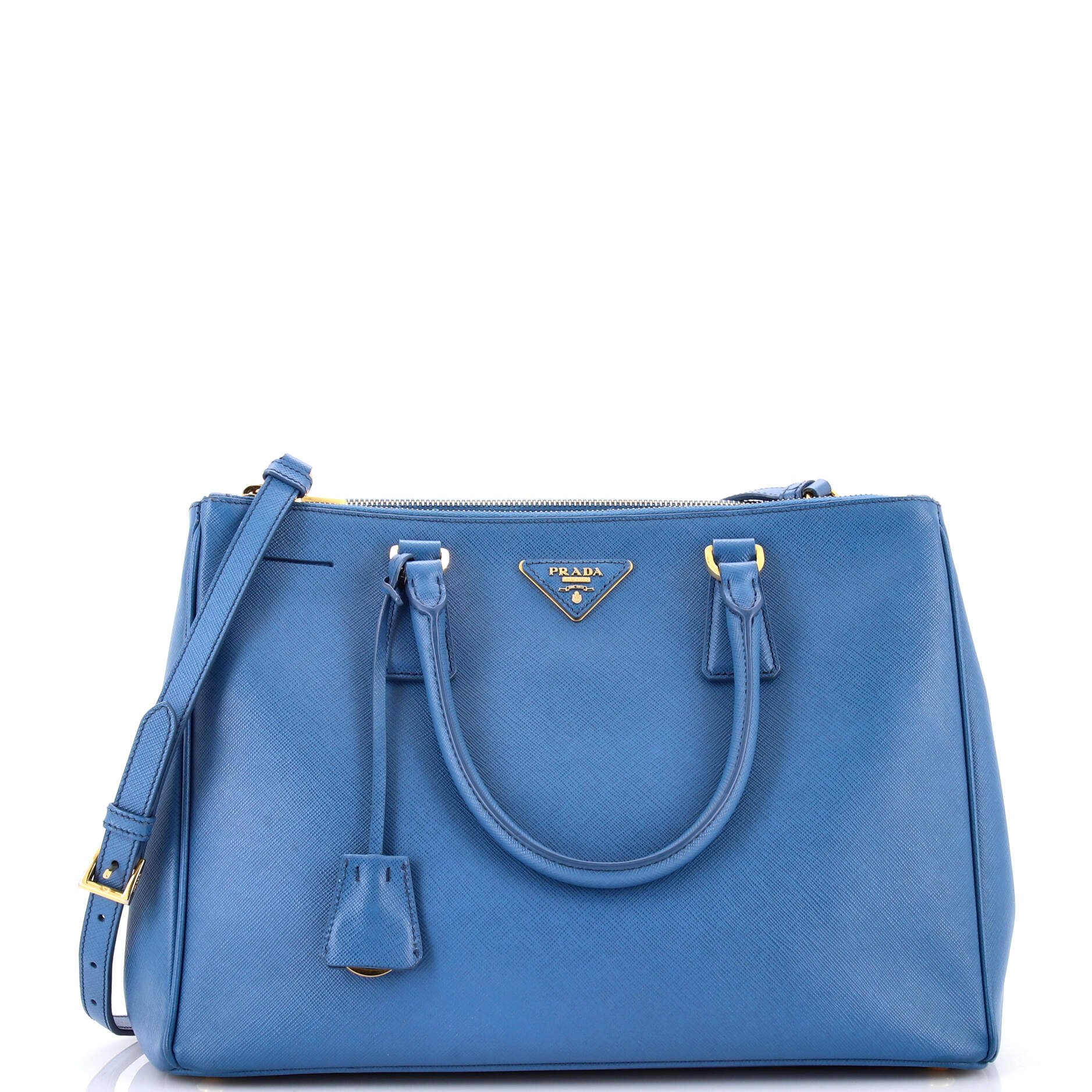 Prada Double Zip Lux Tote Saffiano Leather Medium