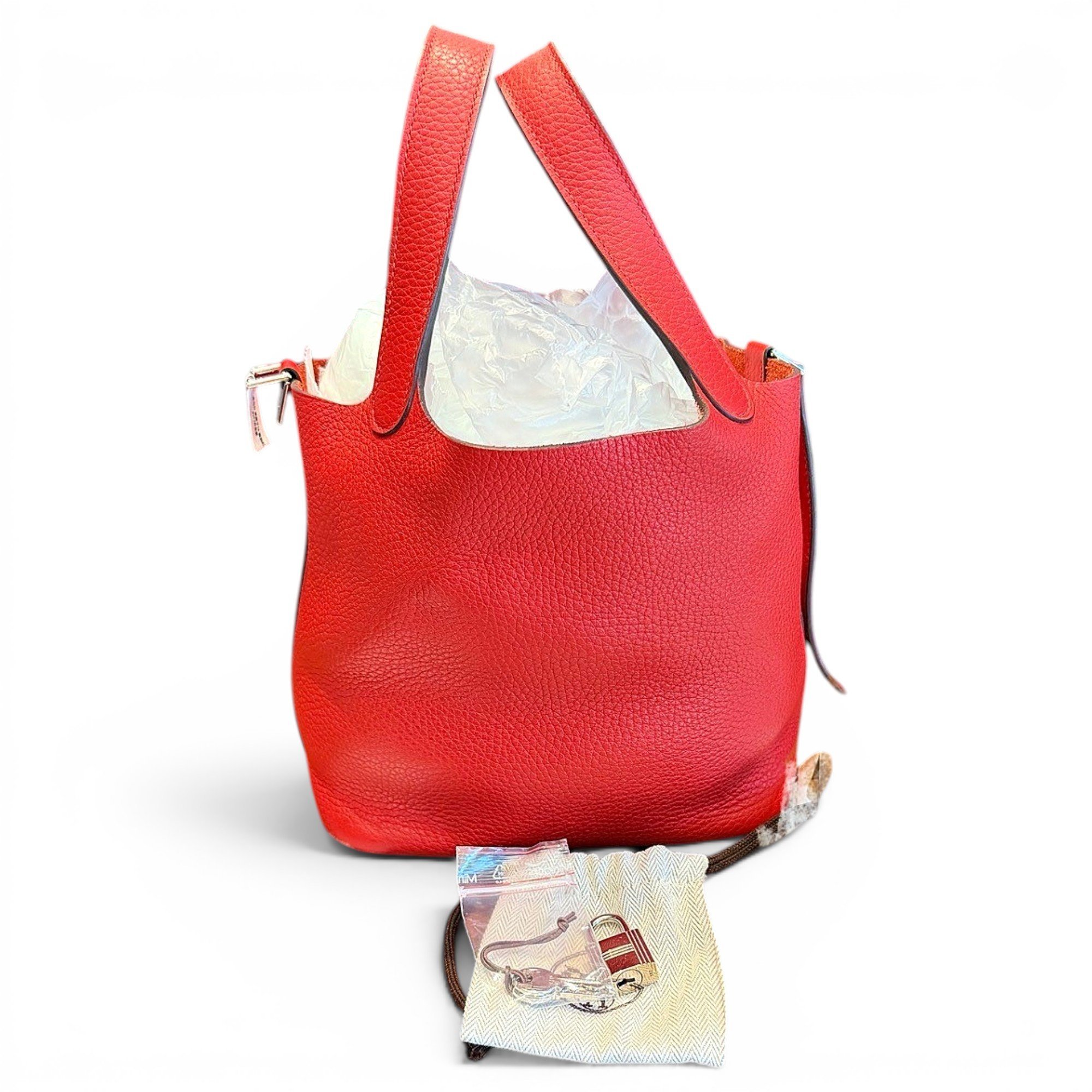 Picotin leather tote