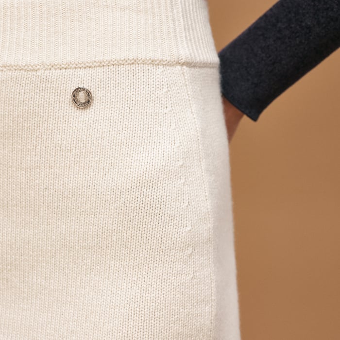 Blanc Naturel Cashmere Short Skirt