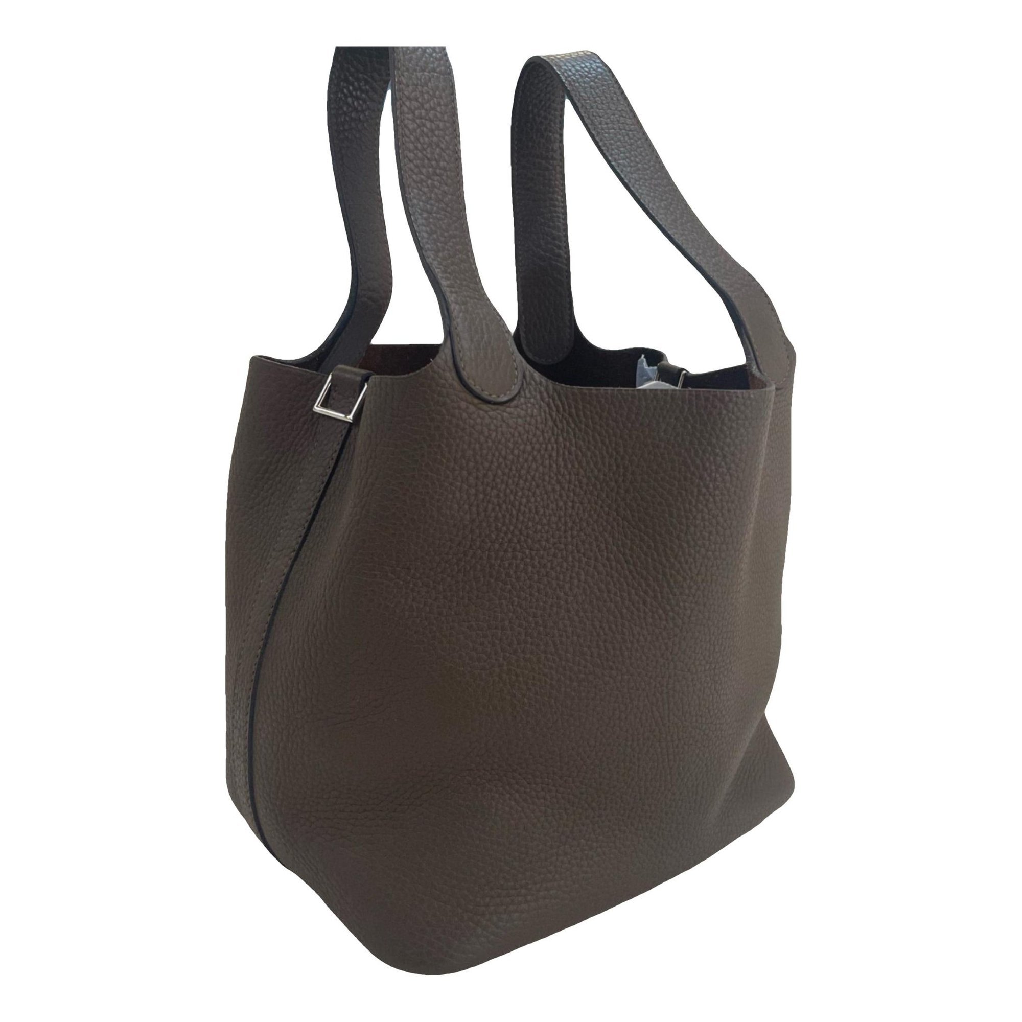 Picotin leather tote
