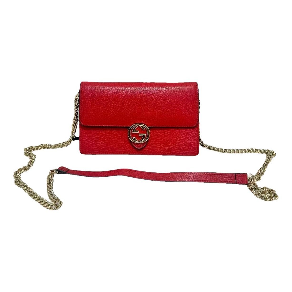 Interlocking leather handbag
