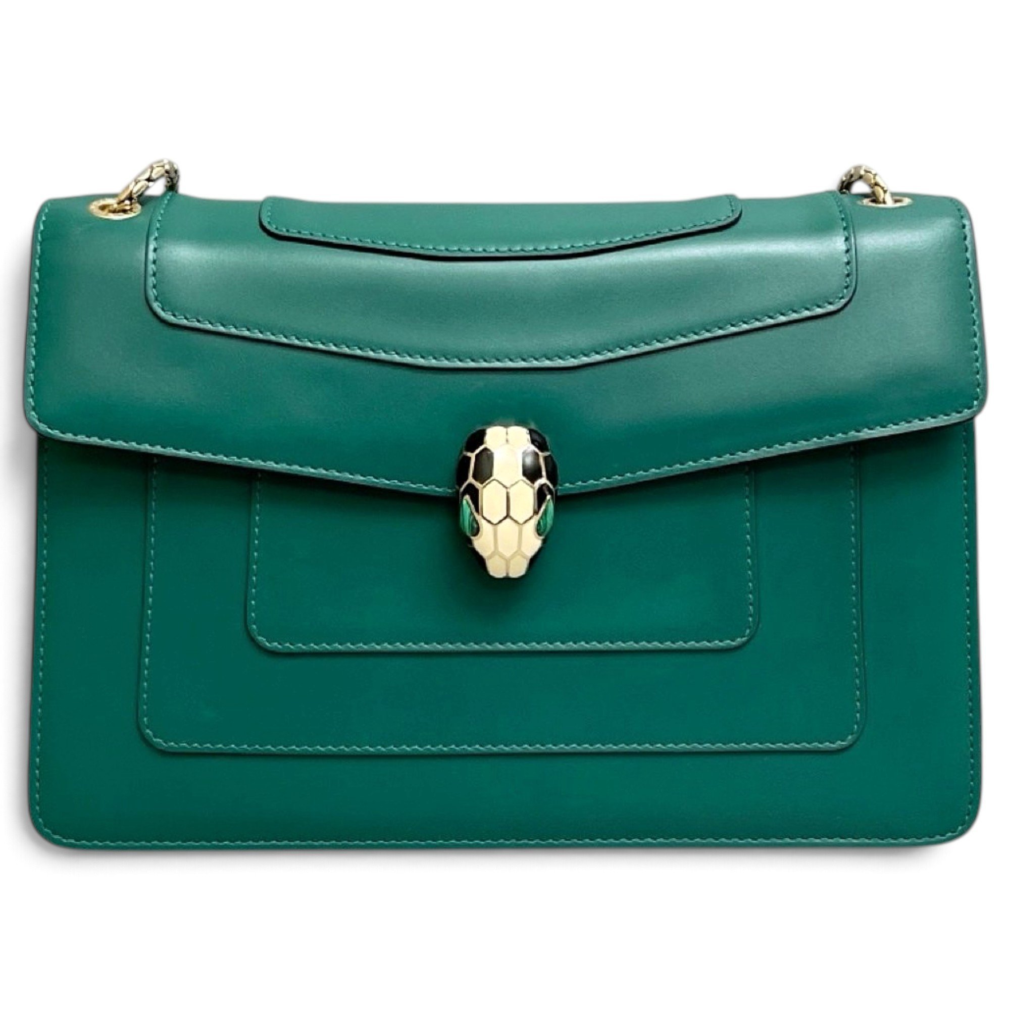 Serpenti leather handbag