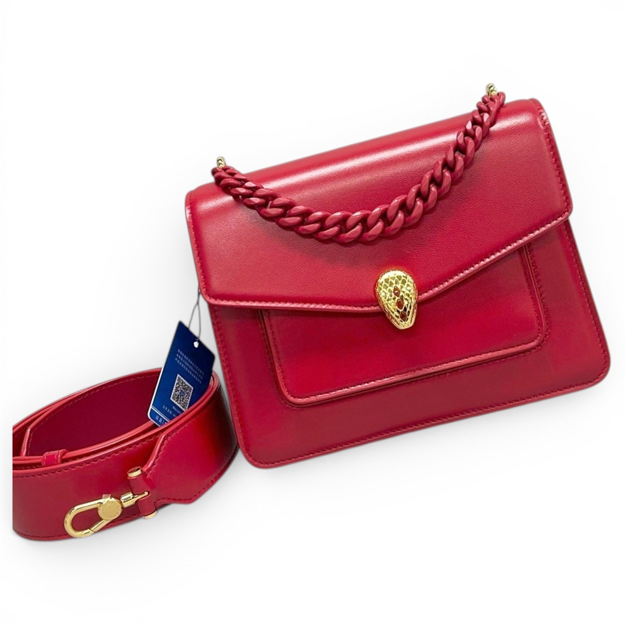 Serpenti leather handbag