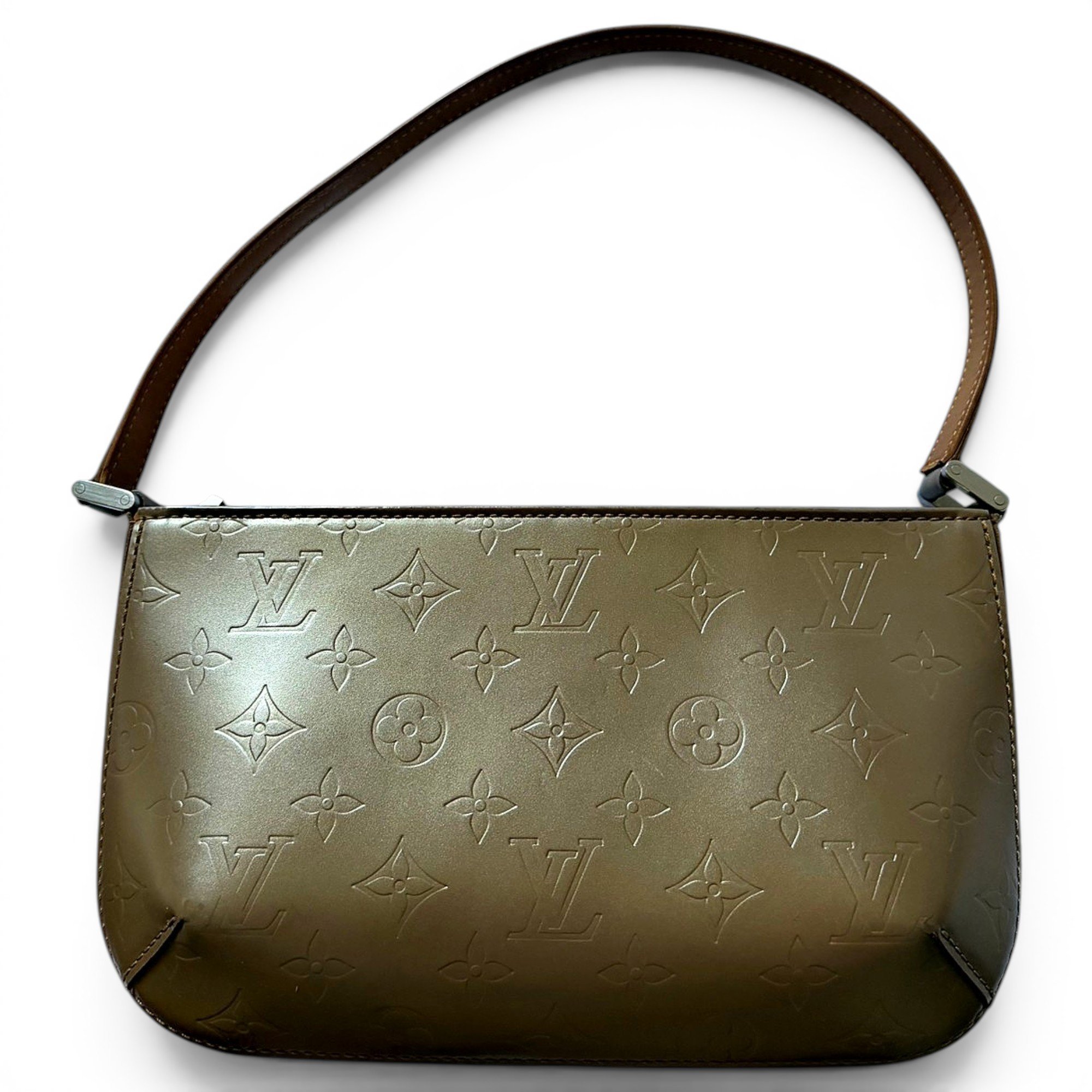 Leather clutch bag
