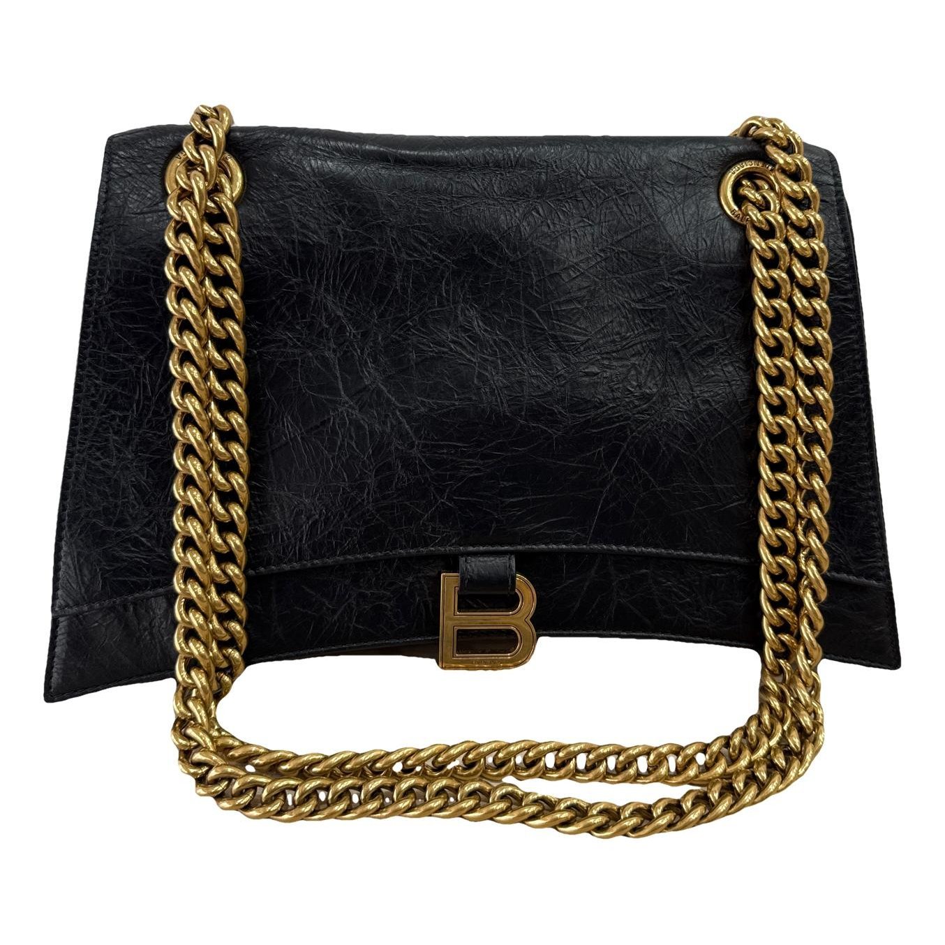 Crush leather tote