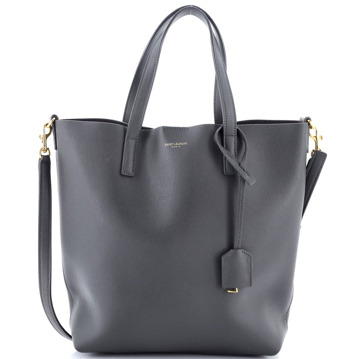 Saint Laurent Shopper Tote Leather Toy
