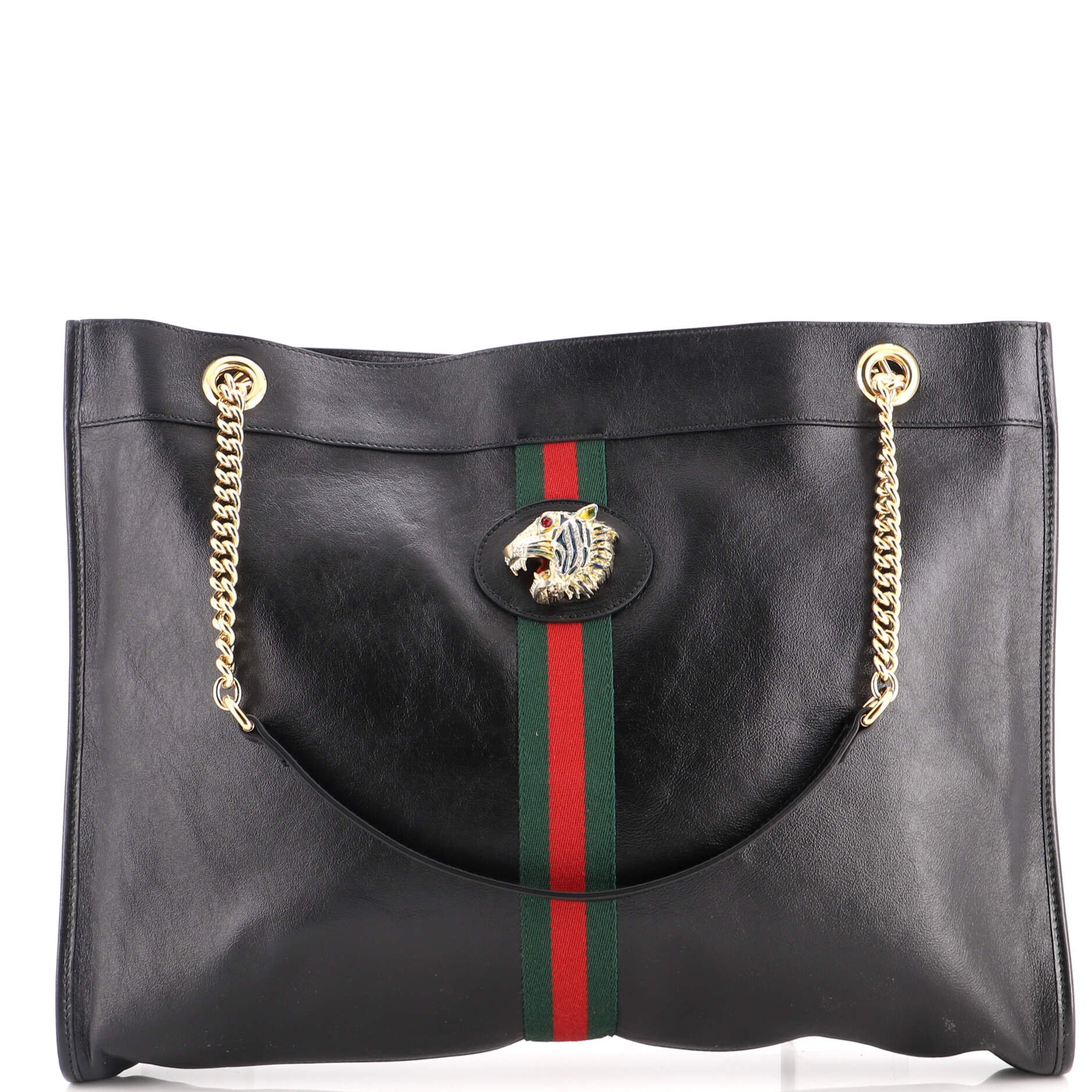 Rajah Chain Tote Leather Large
