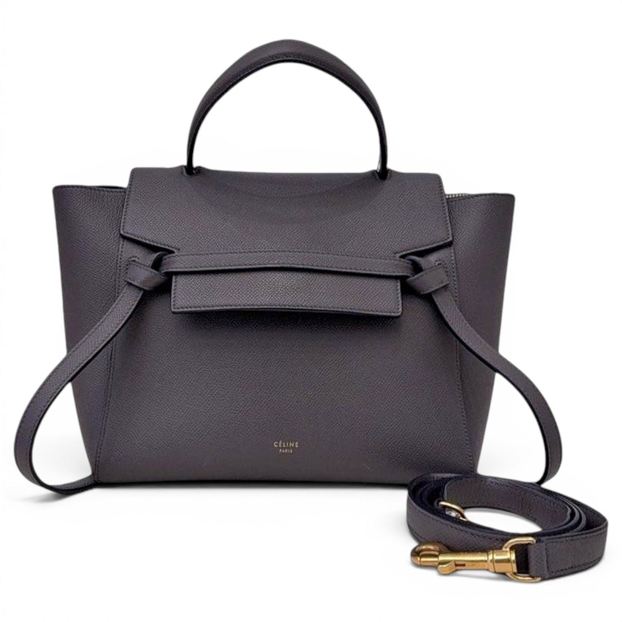Belt leather handbag