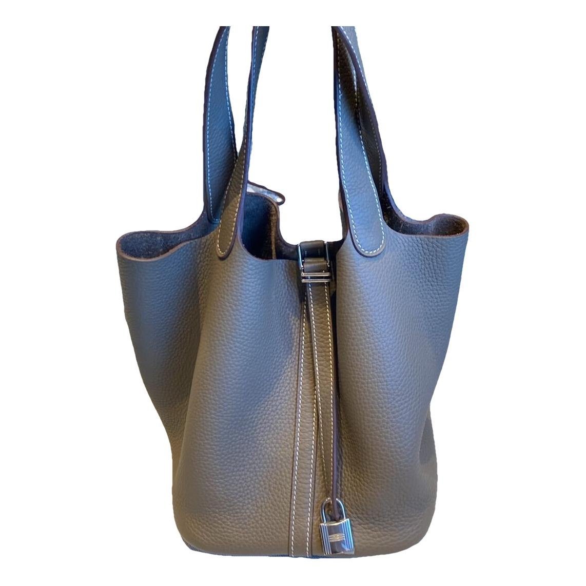 Picotin leather tote