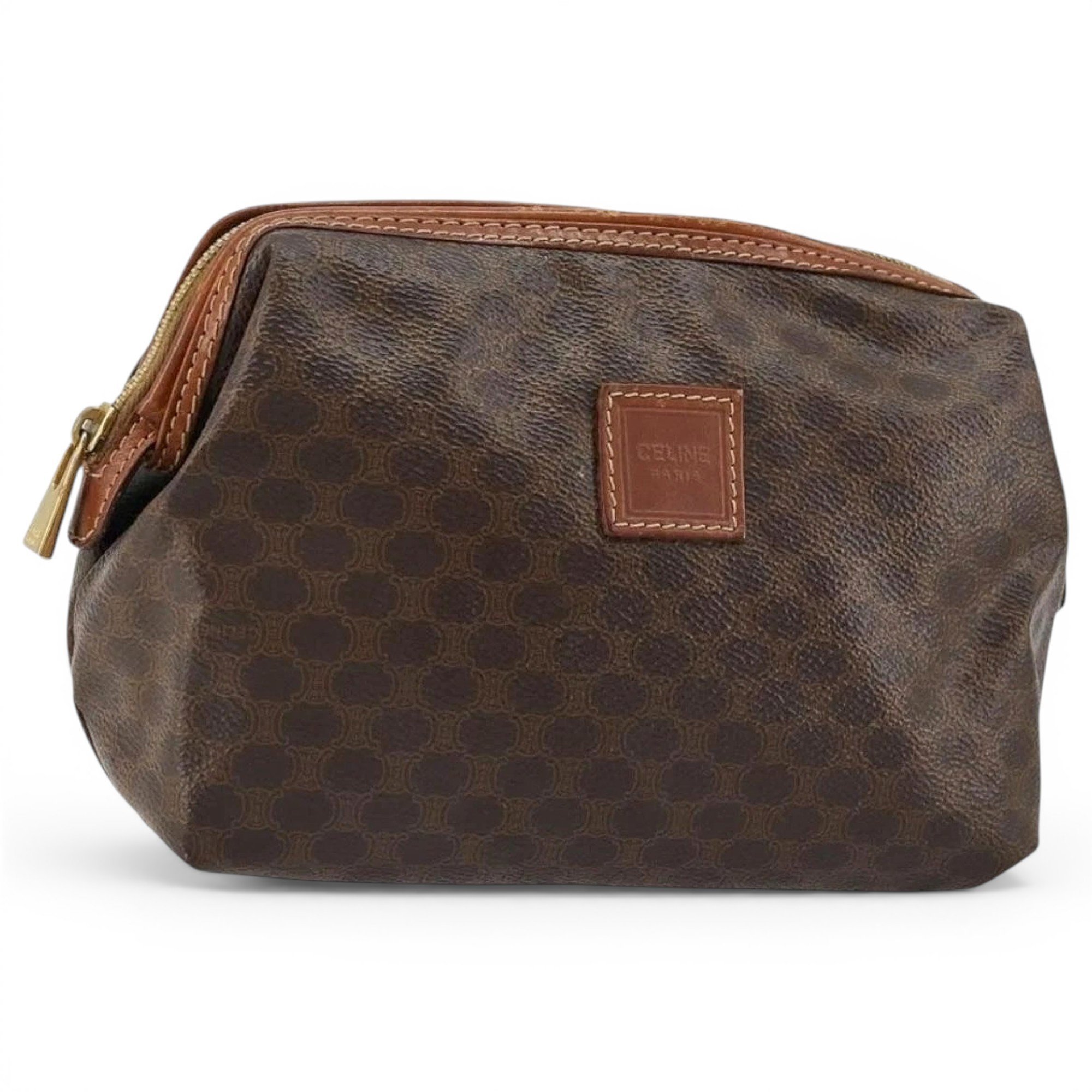 Leather clutch bag