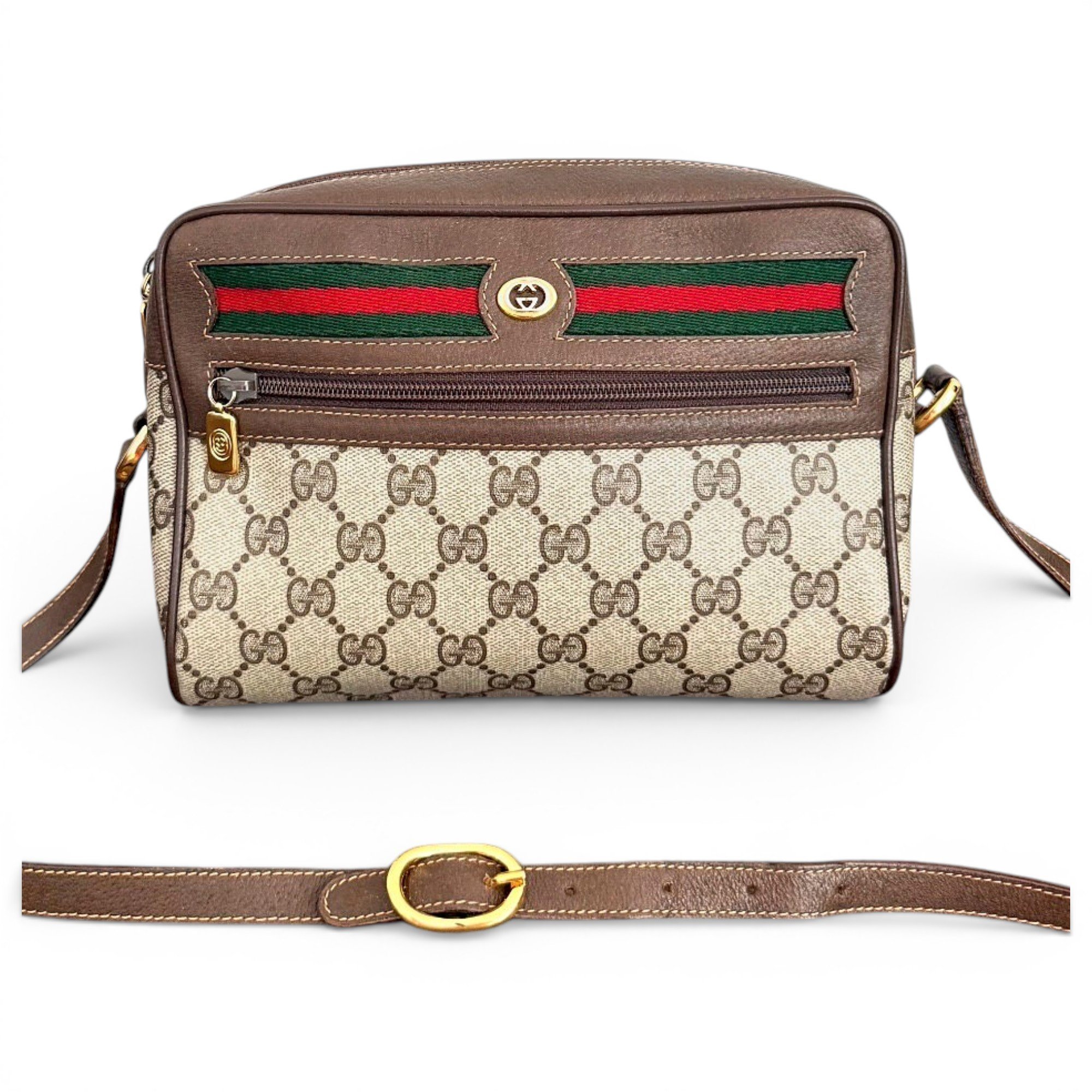 Ophidia patent leather crossbody bag