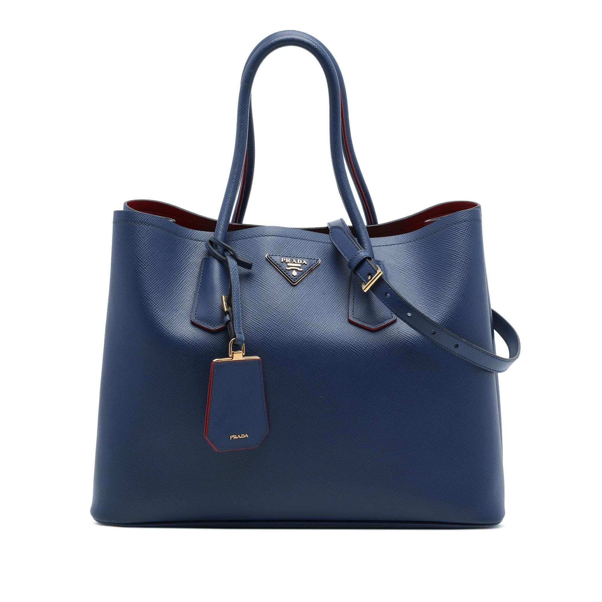 Double leather satchel