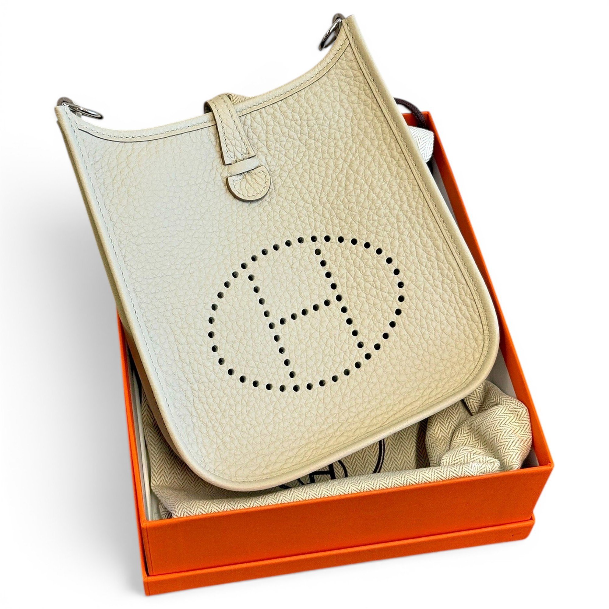 Hermes Evelyne Handbag Craie