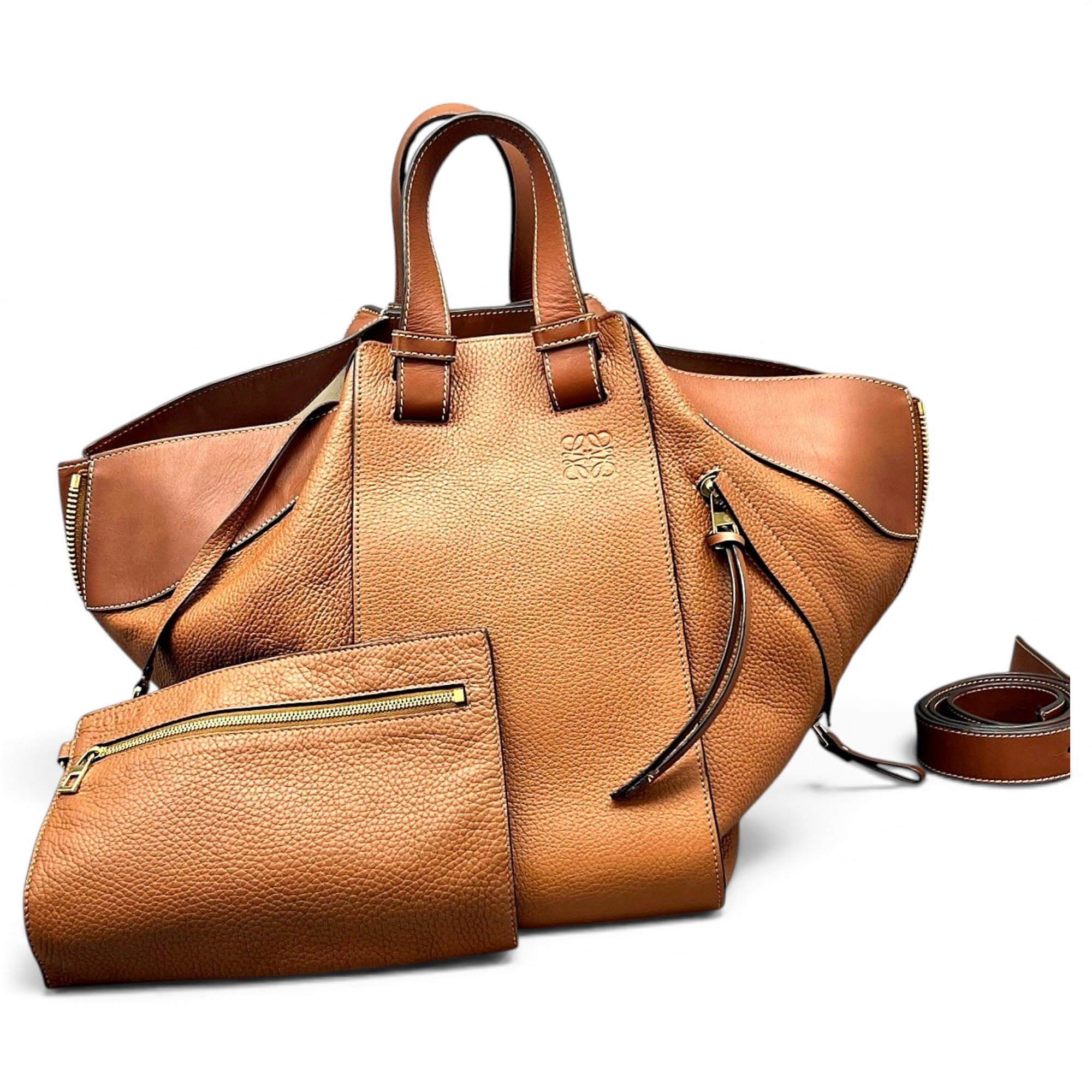 Hammock leather handbag