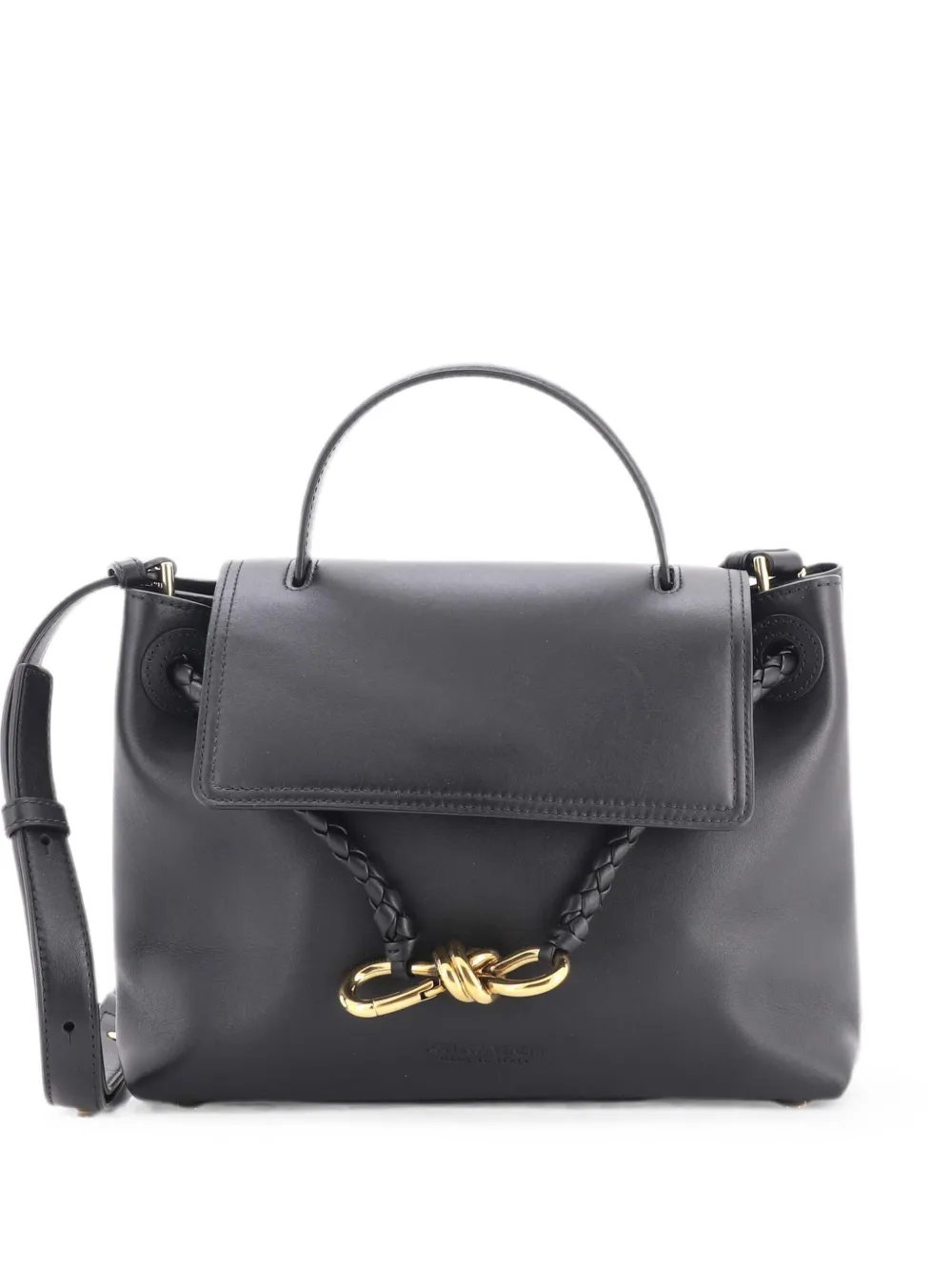 Ciao Ciao Top Handle Bag Leather with Intrecciato Detail Small satchel