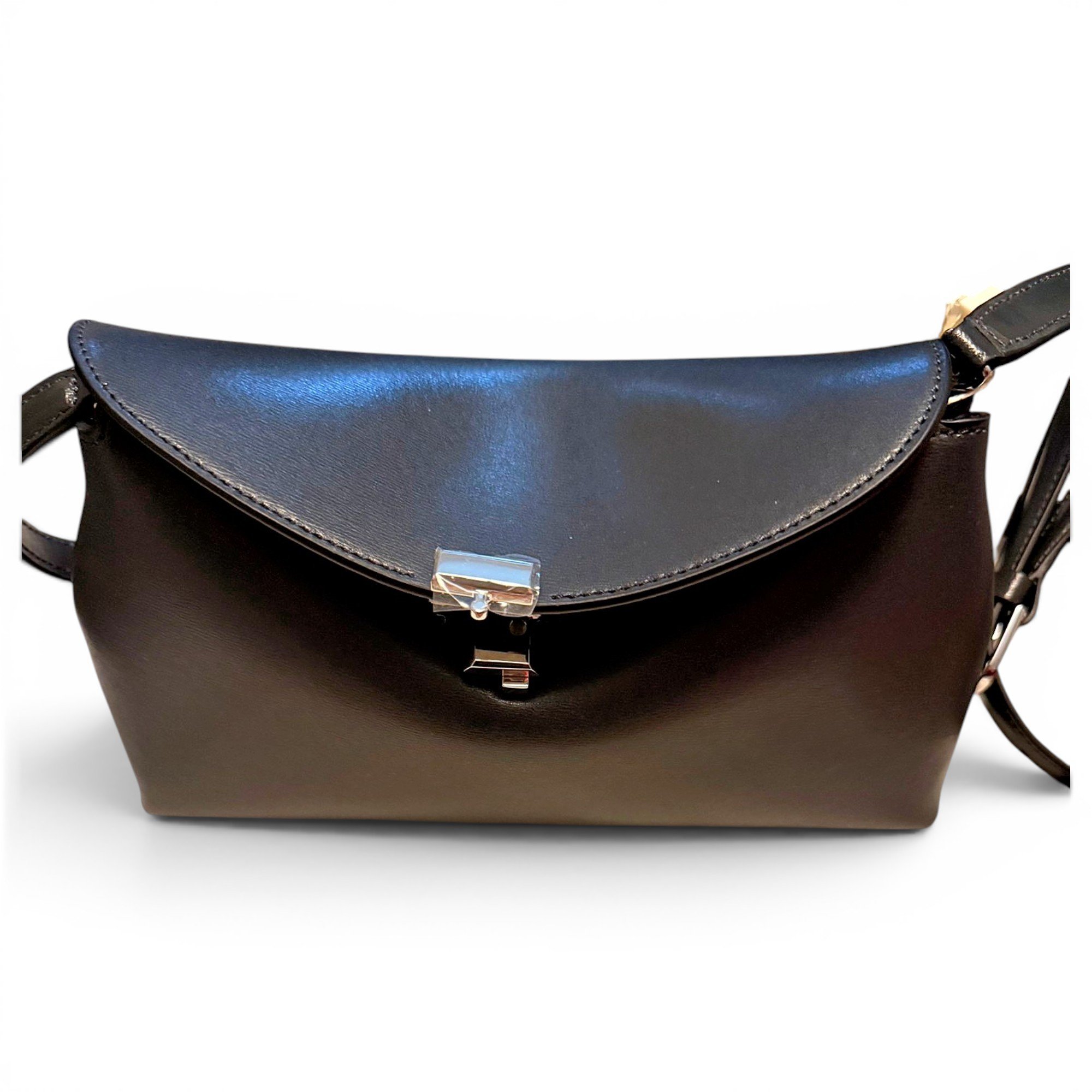 T-Lock leather clutch bag