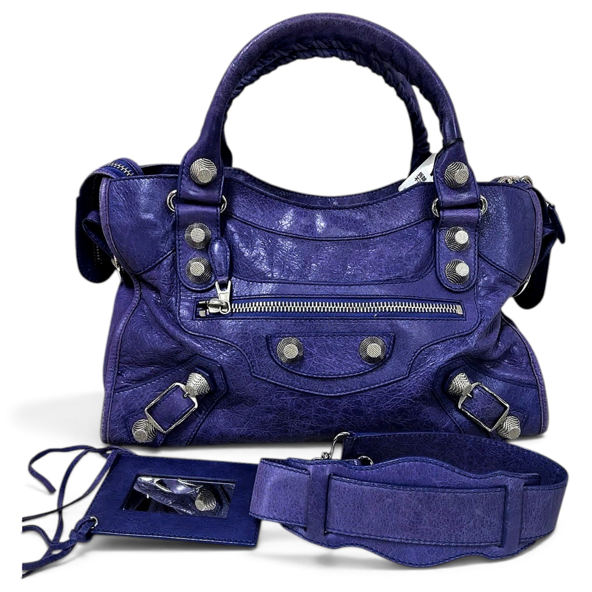 Town leather handbag