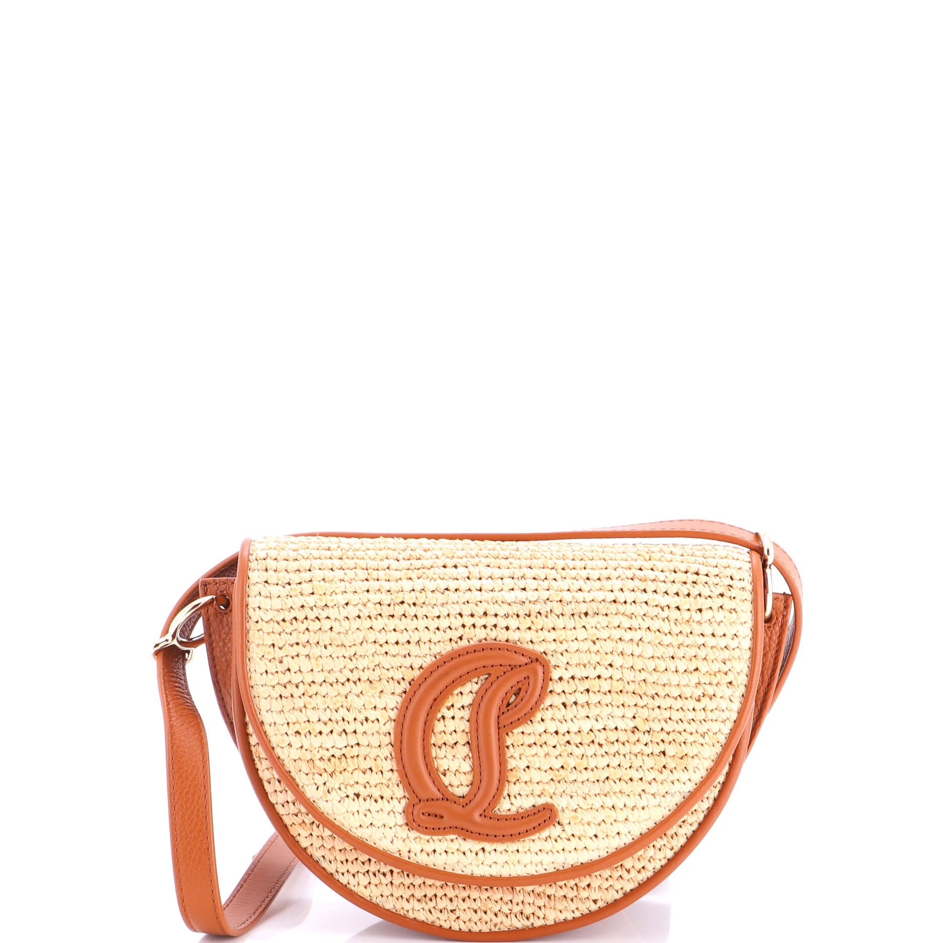 By My Side Crossbody Raffia with Leather Small