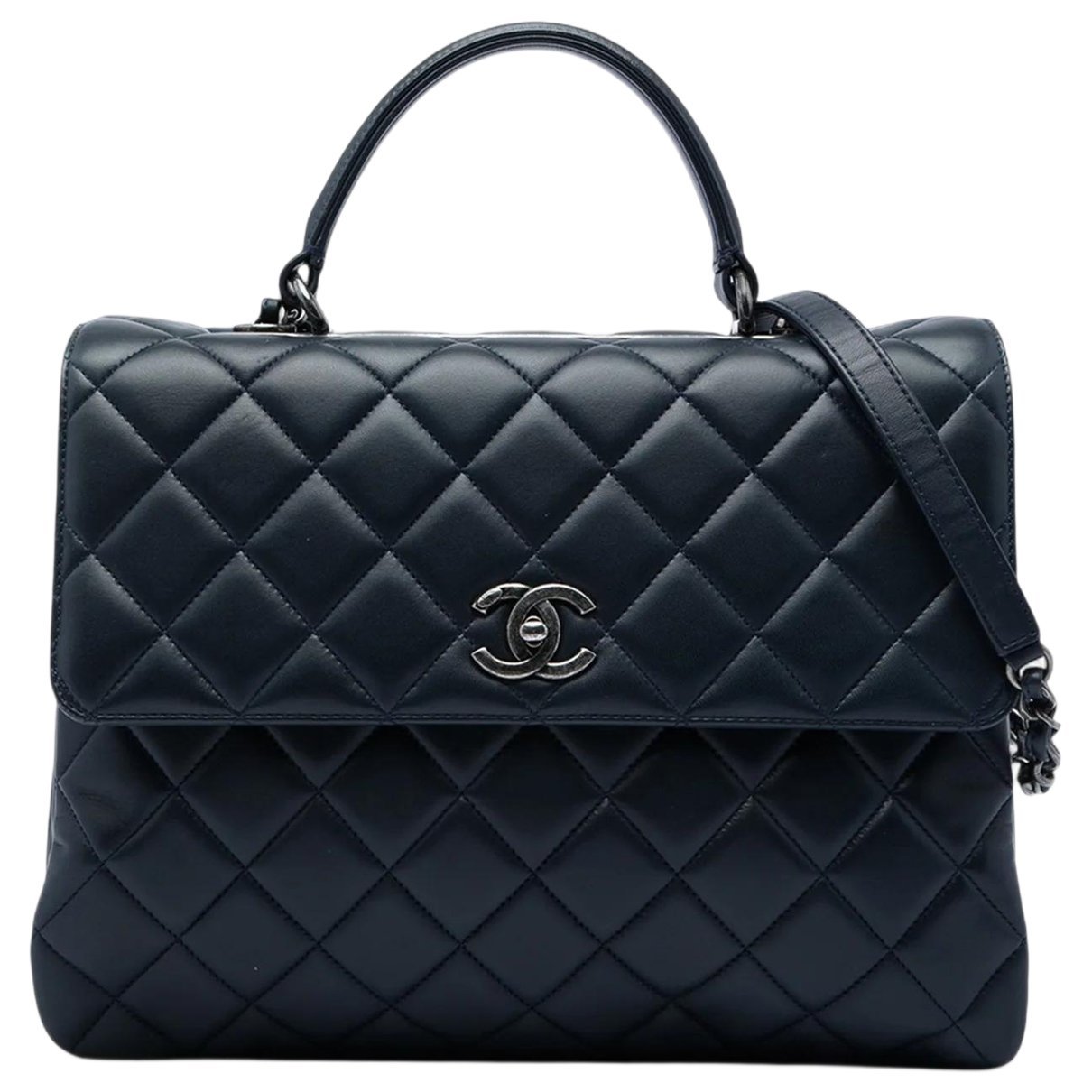 Trendy CC leather satchel