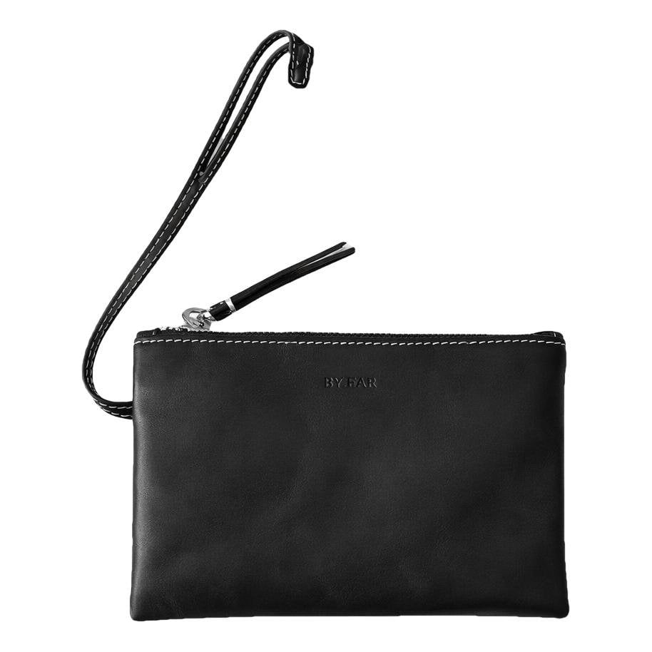By Far Leather clutch bag