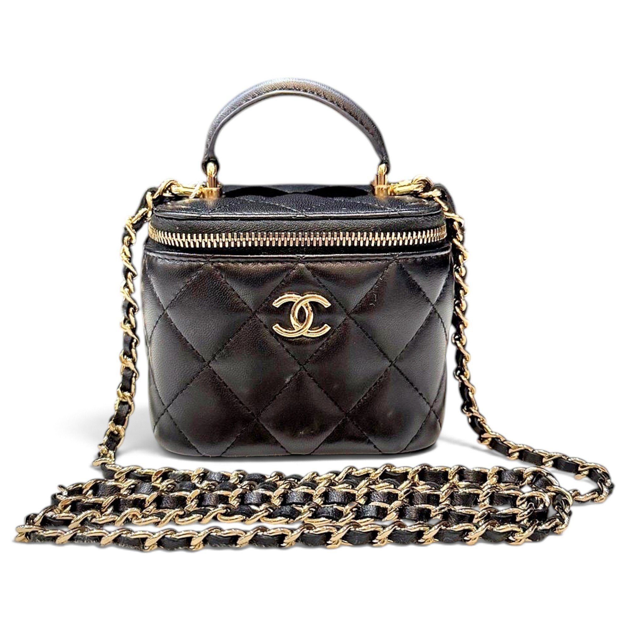 Trendy CC Vanity leather handbag