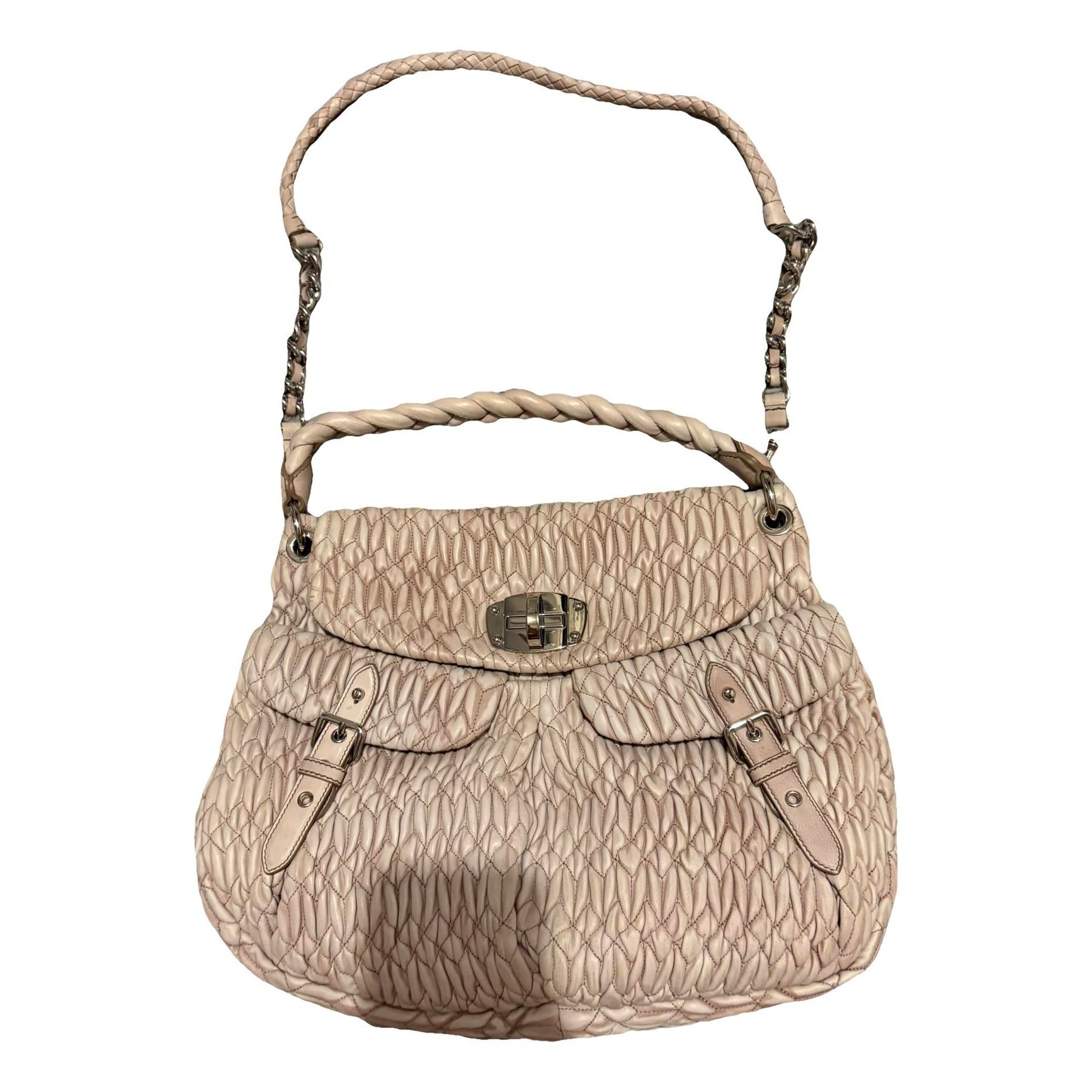 Coffer leather handbag