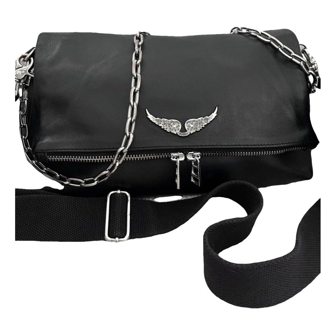Rock leather crossbody bag