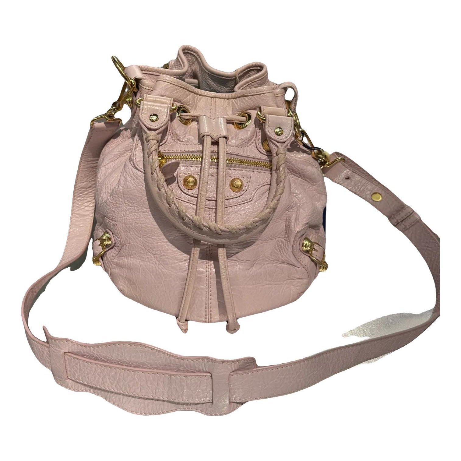City leather handbag