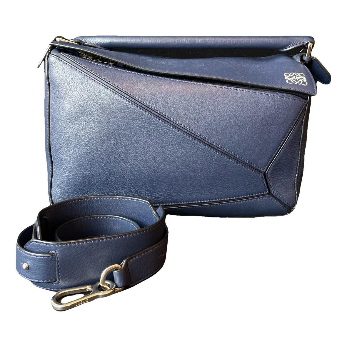 Puzzle leather handbag