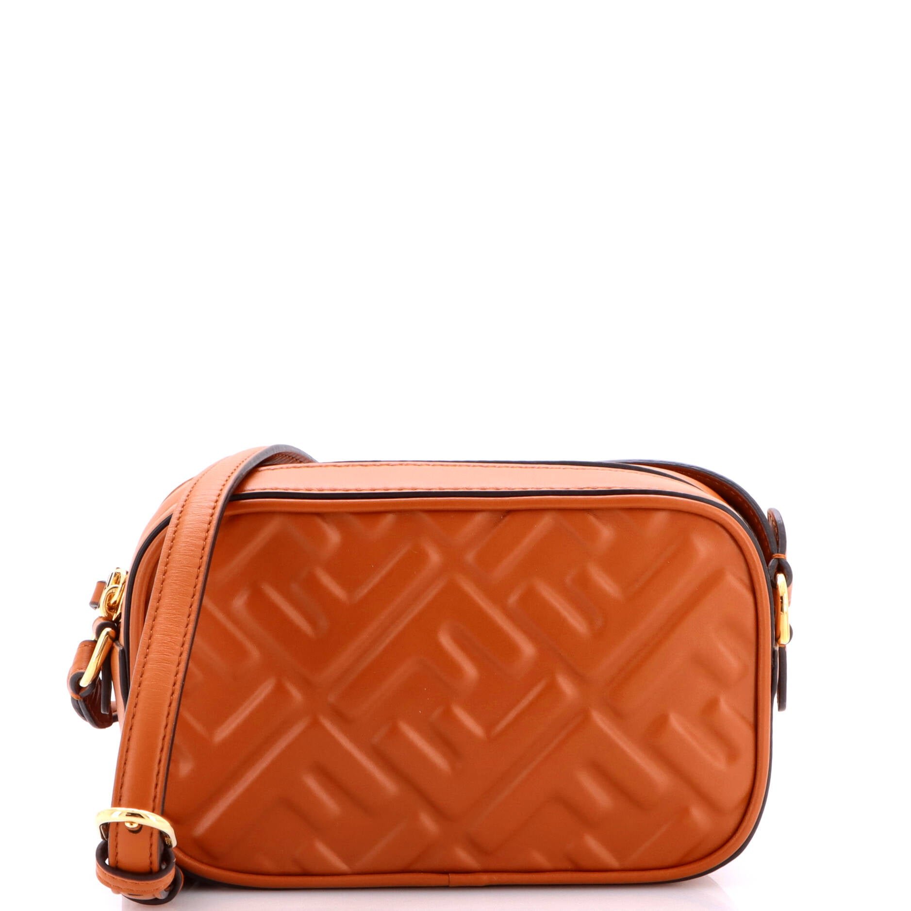 Camera Case Bag Zucca Embossed Leather Mini