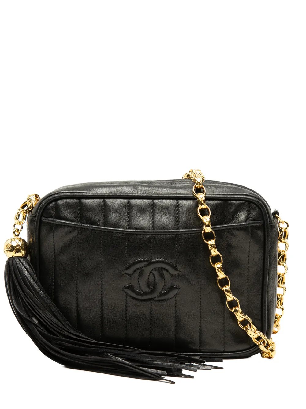 1991-1994 CC Vertical Quilted Lambskin Tassel Camera Bag crossbody bag