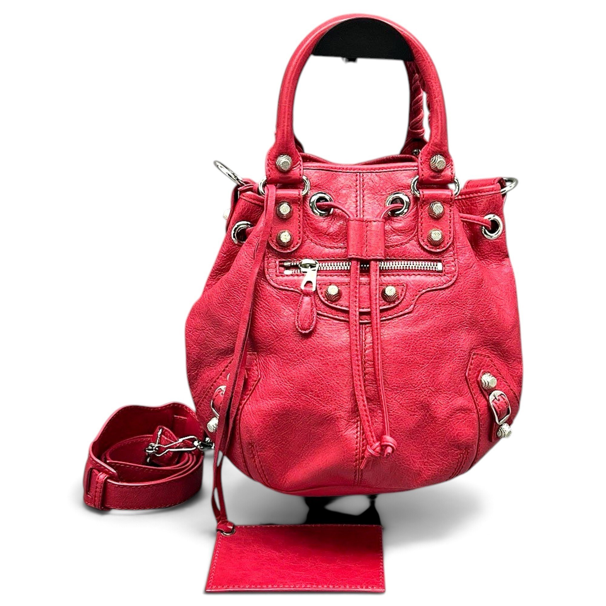 Balenciaga Pompon leather handbag