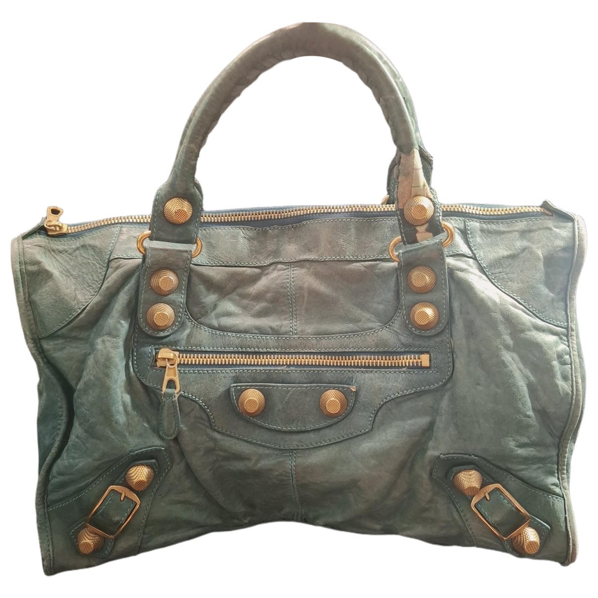Work leather handbag