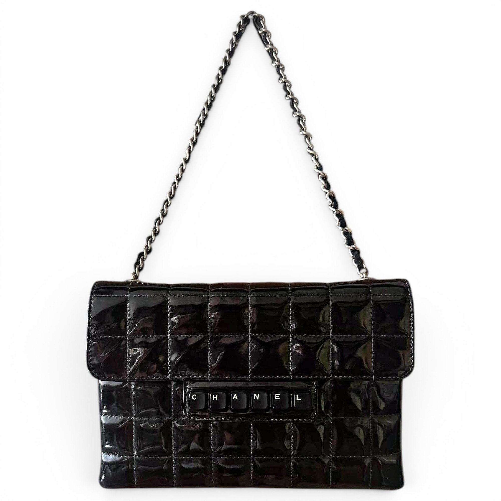 Patent leather handbag