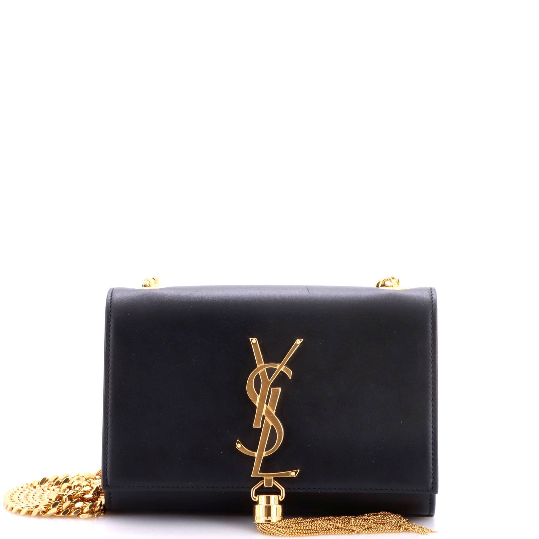 Classic Monogram Tassel Crossbody Bag Leather Small