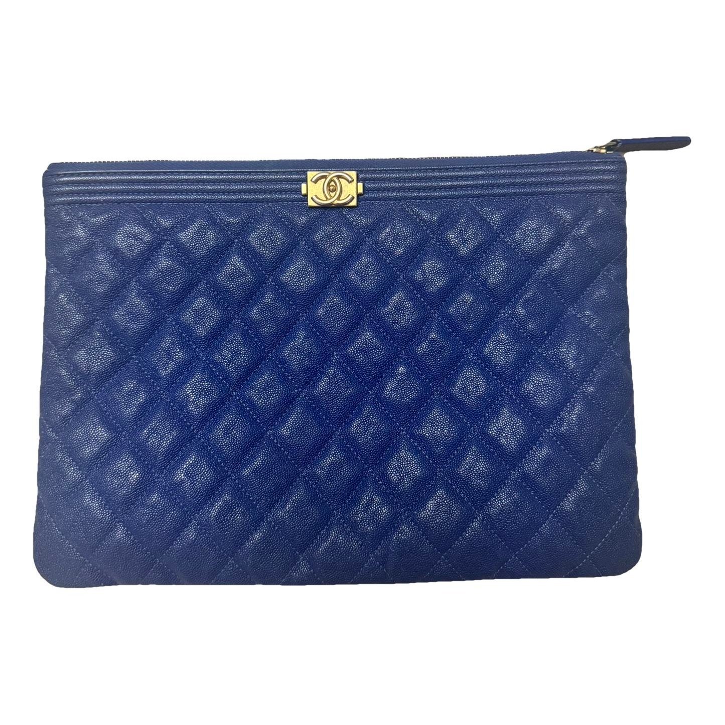 Boy leather clutch bag