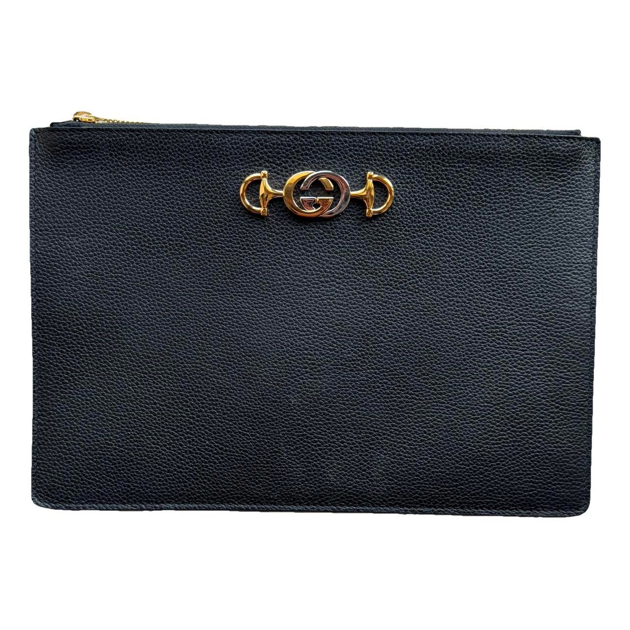 Zumi leather clutch bag