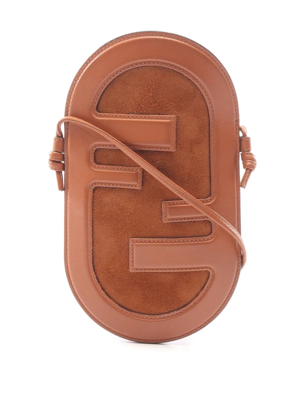 Fendi 2010-2026 Calfskin and Suede O Lock Phone Holder crossbody bag