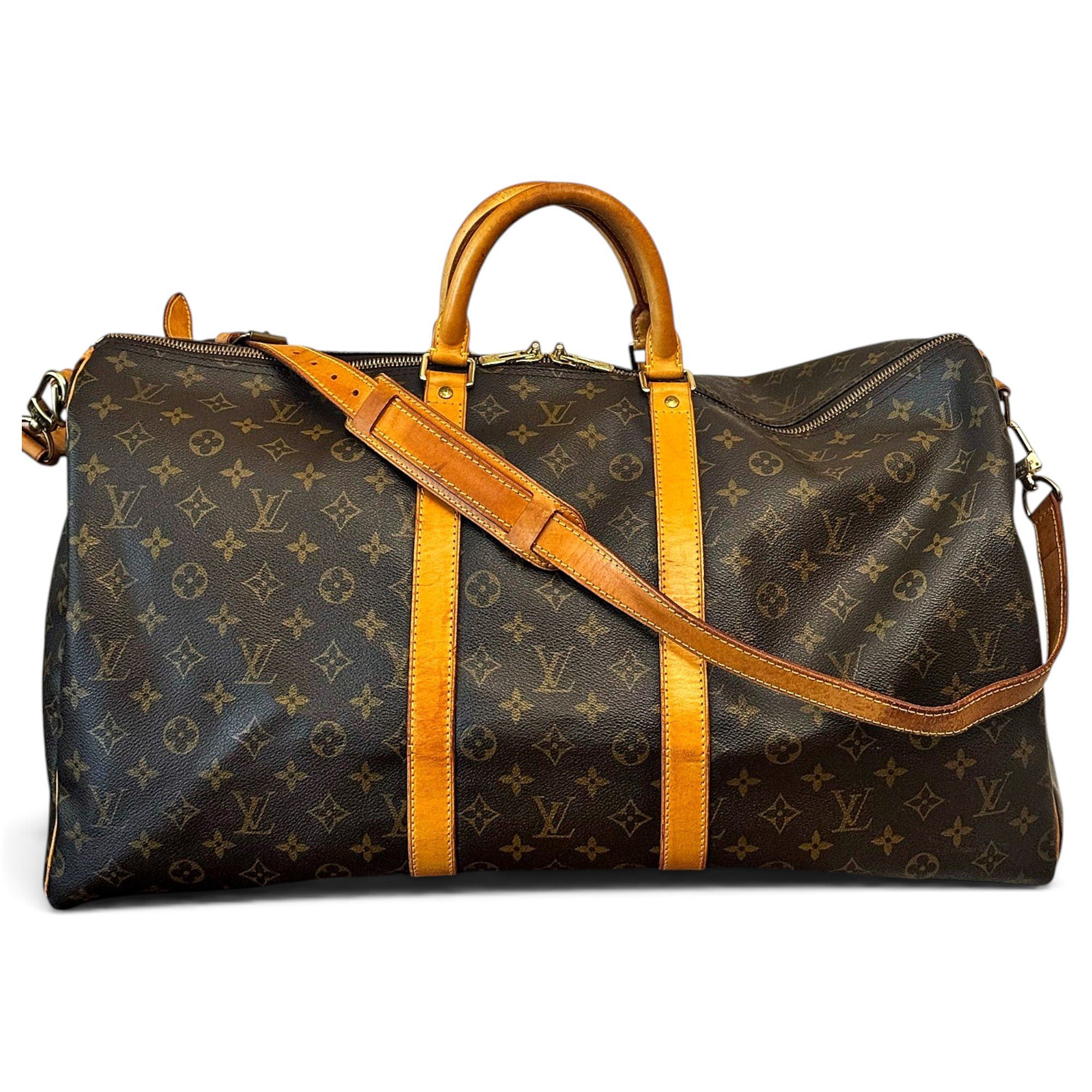 Keepall leather travel bag
