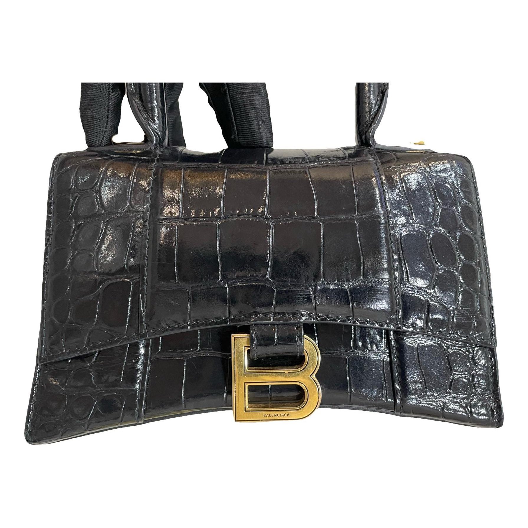 Hourglass pony-style calfskin handbag