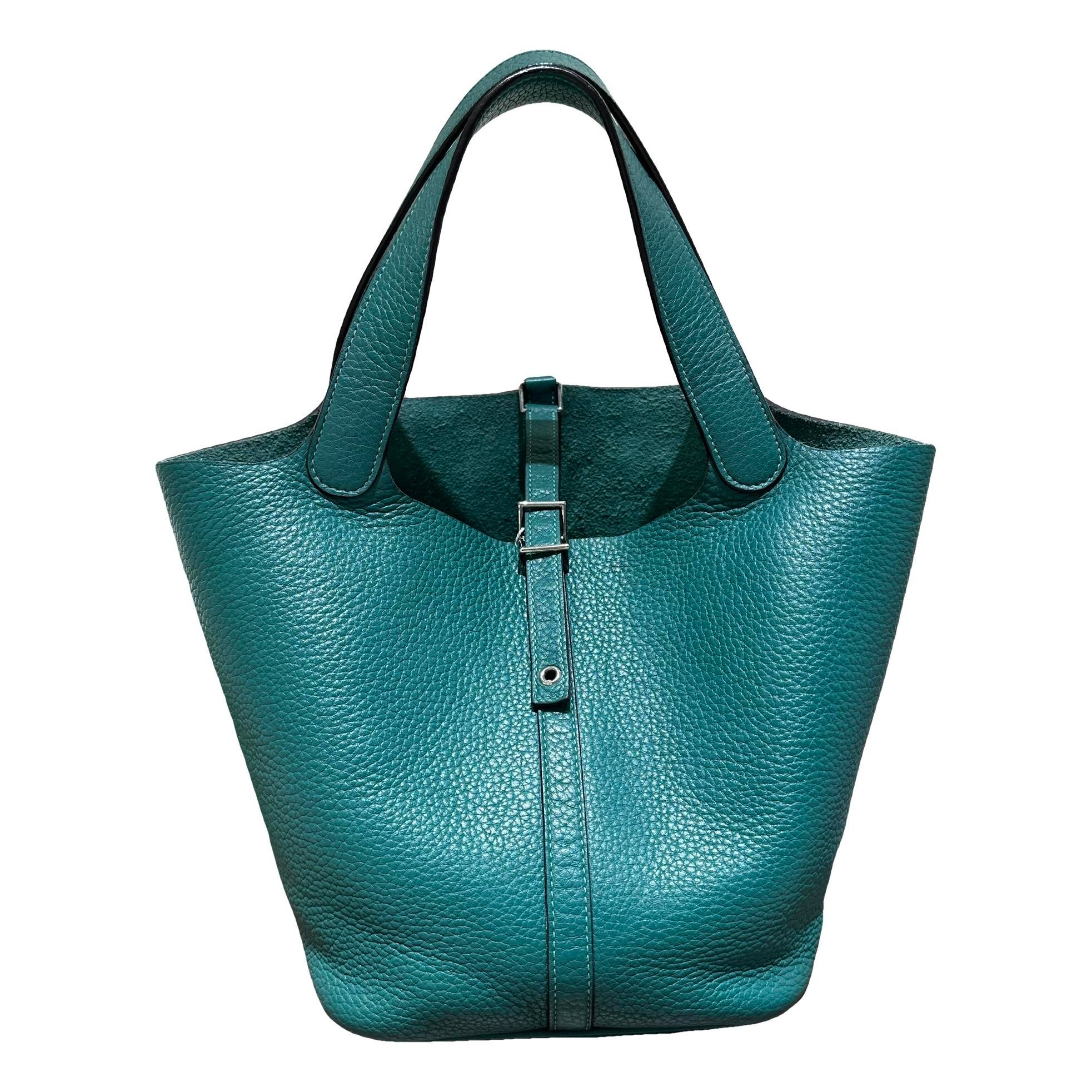 Picotin leather tote