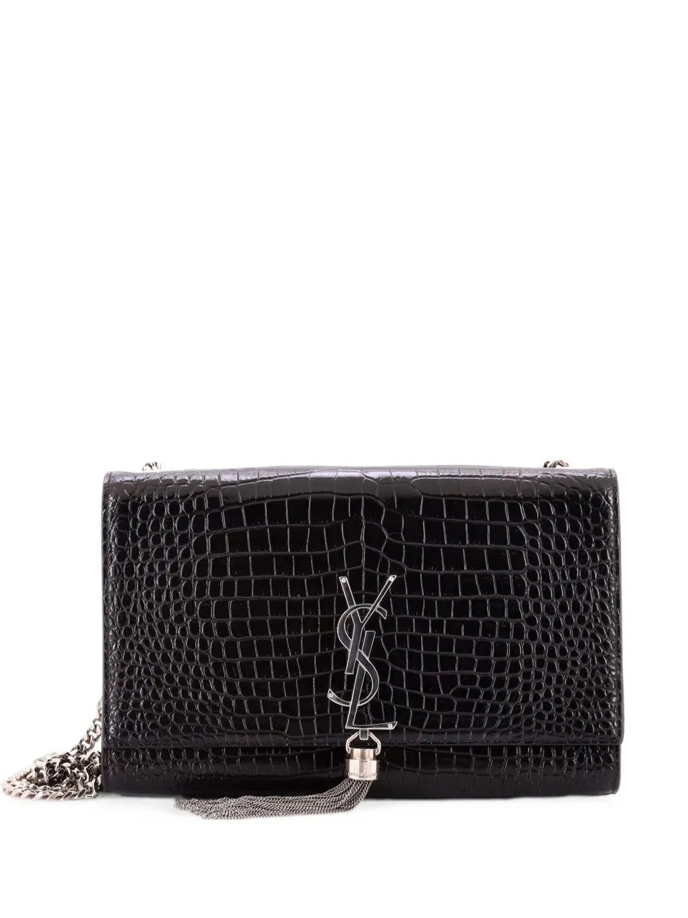 Classic Monogram Tassel Crocodile Embossed Leather Medium crossbody bag