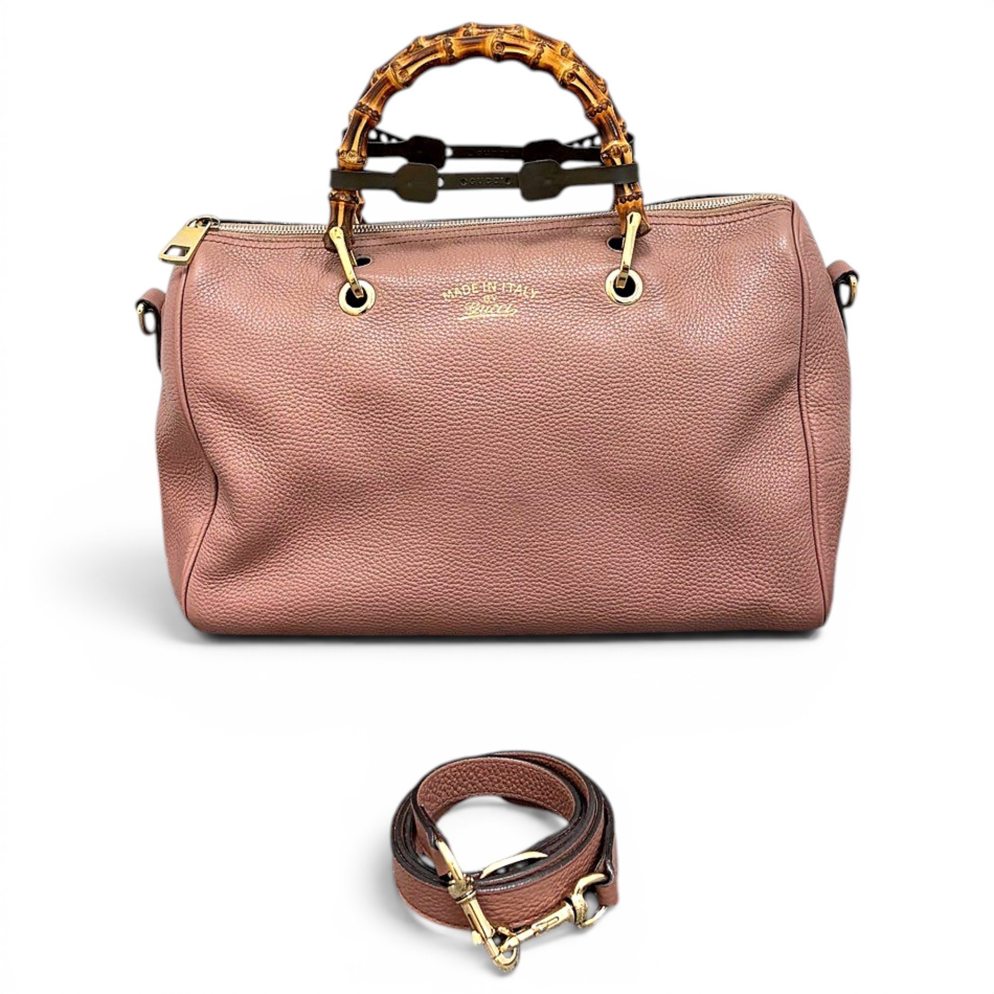 Bamboo Shopper leather handbag