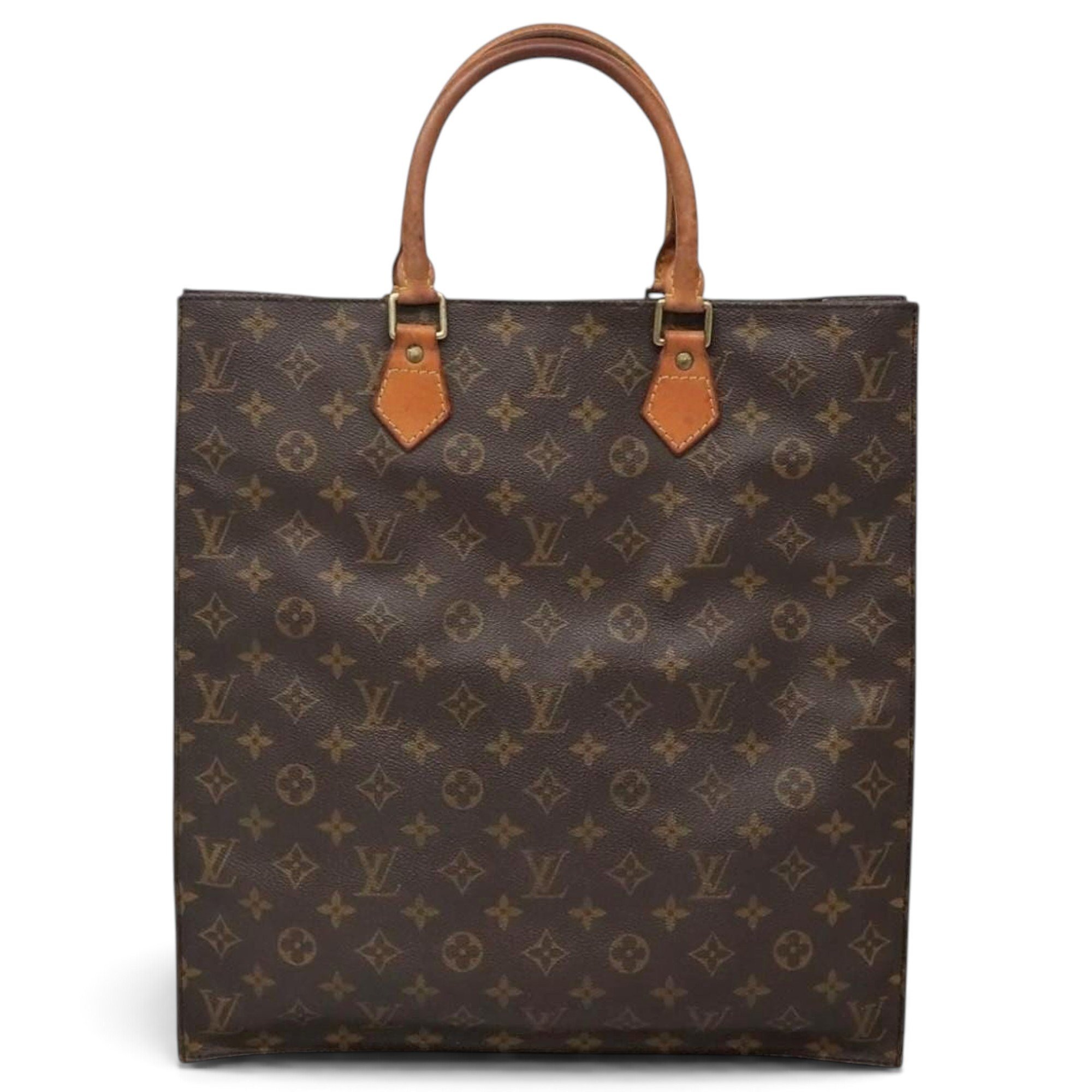 Plat leather handbag