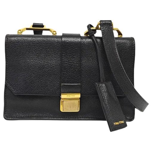Miu Lady leather crossbody bag