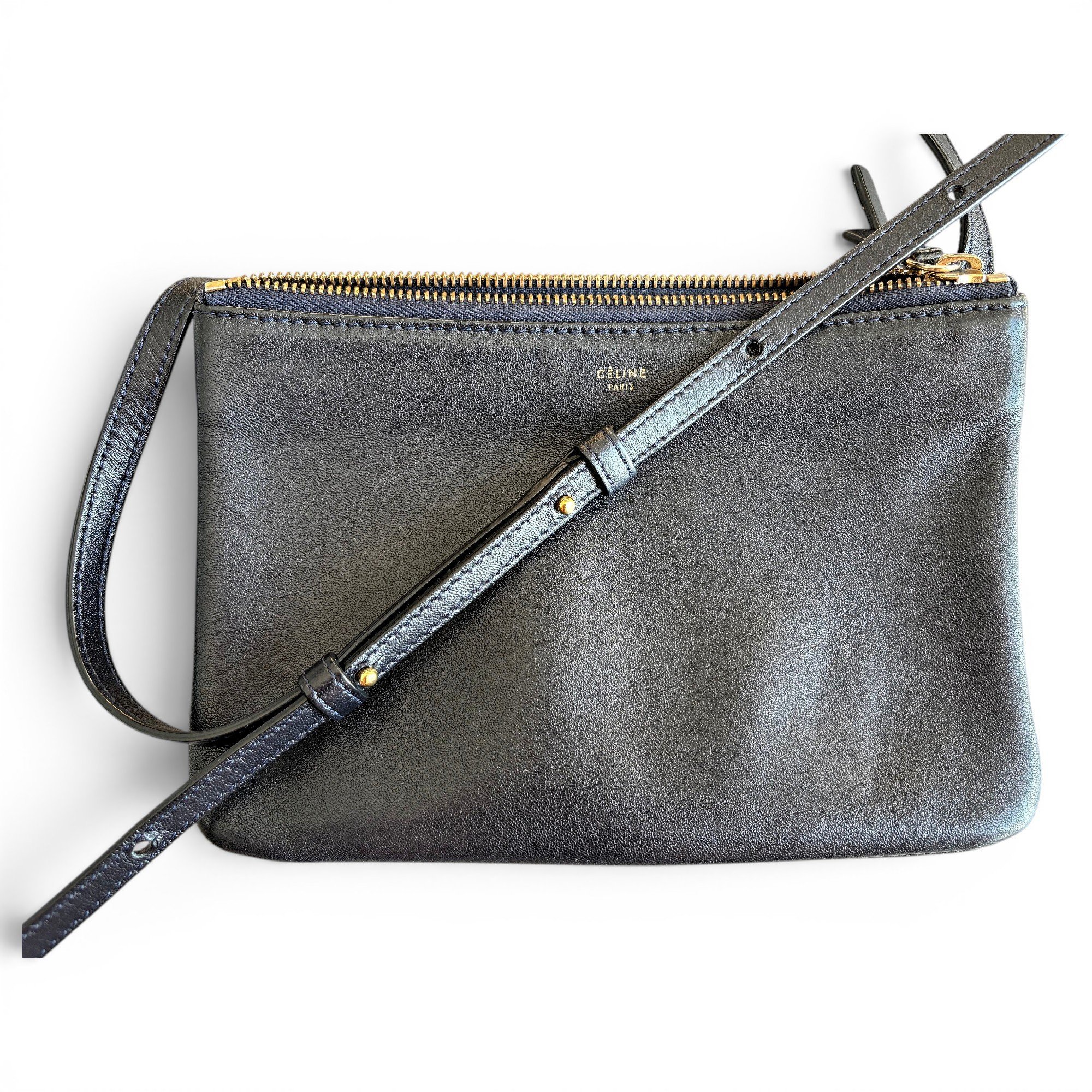 Trio leather crossbody bag